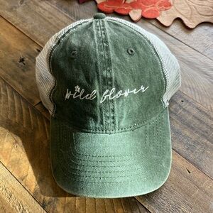 Green Wildflower Baseball Cap